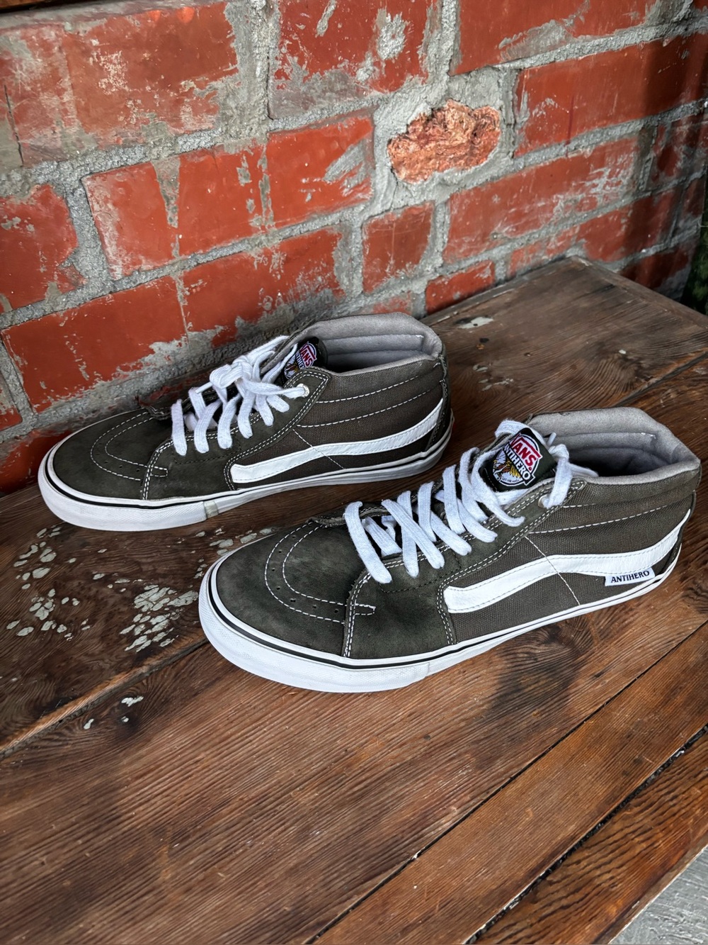 Rare Vans Anti Hero X SK8 Pro Mid Jeff Grosso Green Men’s Size 10.5